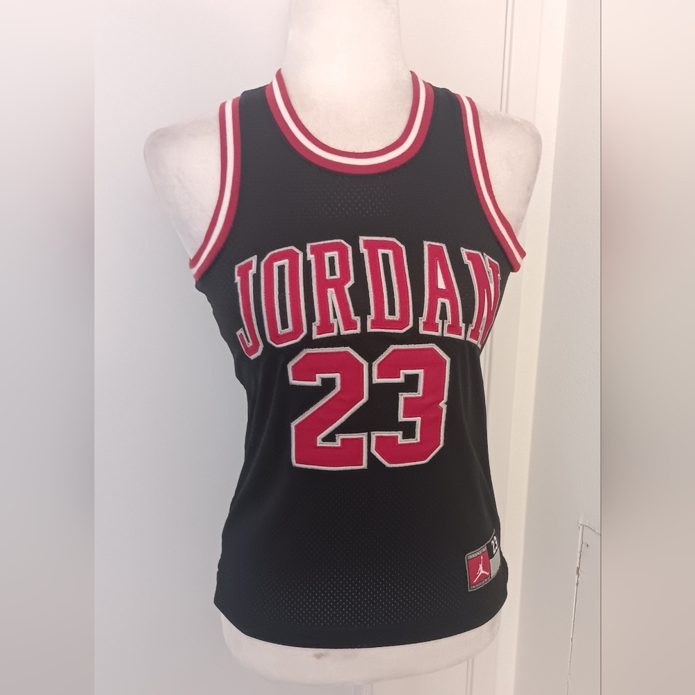 Jordan Black and Red Basketball Jersey